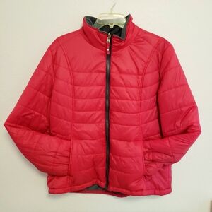Raspberry Pink Fuschia Below Zero Pink Faux Down Puffer Jacket Size YOUTH XL